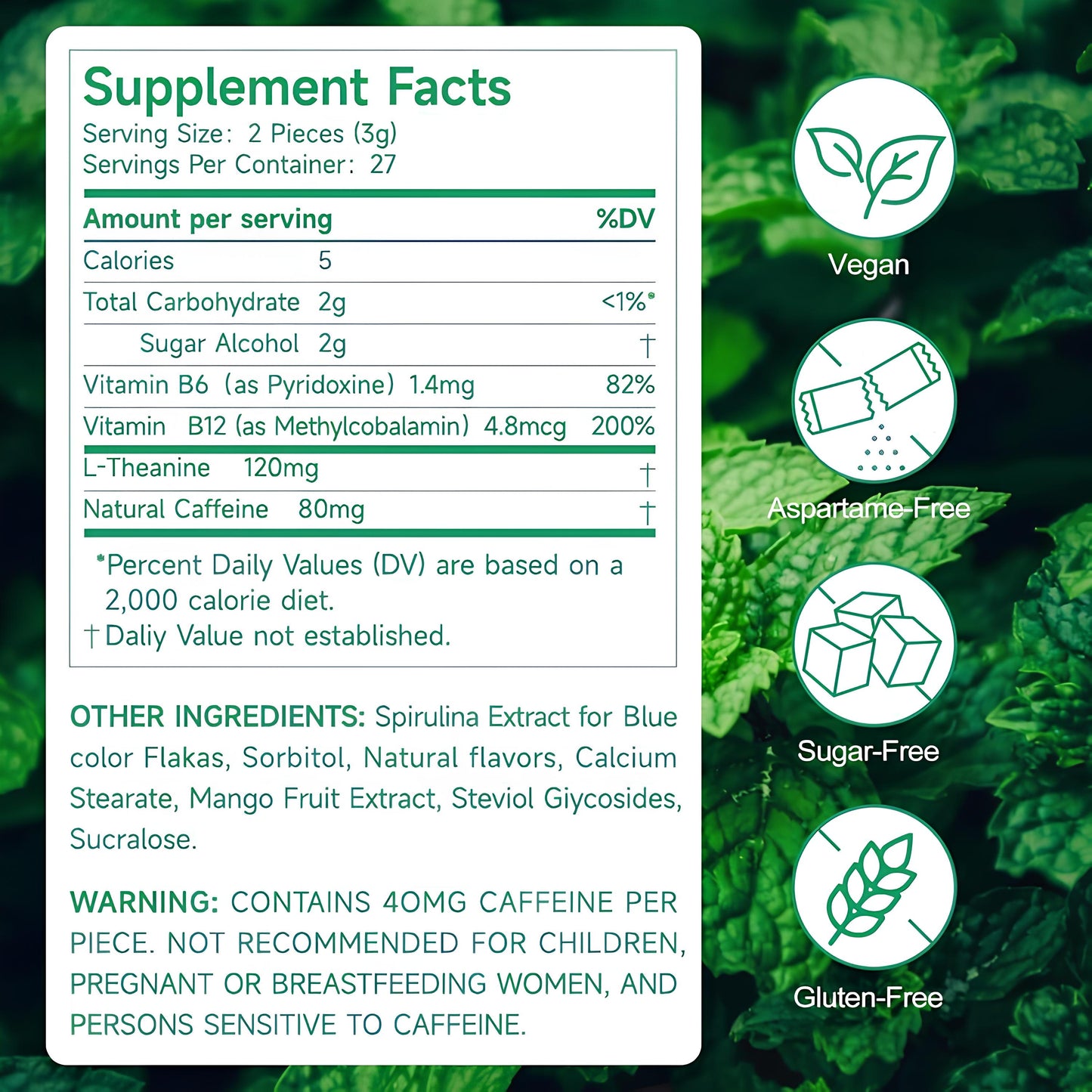 NEW Neuro Energy Caffeine Nootropics for Energy & Focus - Sugar-Free
