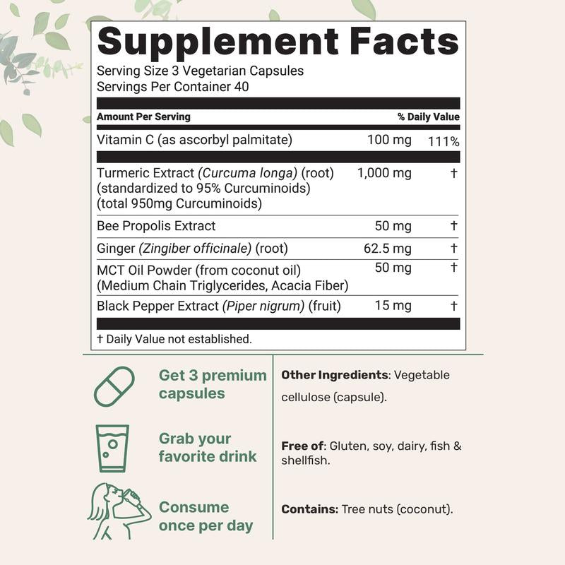 Micro Ingredients Pure Turmeric Curcumin Supplement 1,000mg