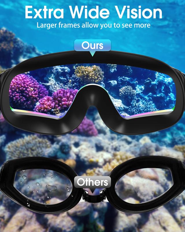 Viyawise Swim Goggles for Adults & Kids - Anti-Fog Full-Coverage
