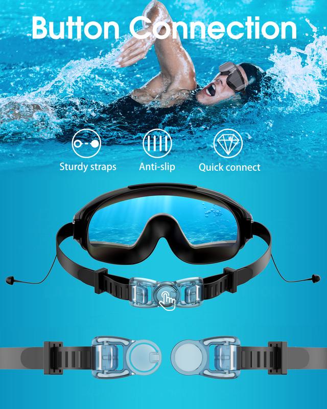 Viyawise Swim Goggles for Adults & Kids - Anti-Fog Full-Coverage