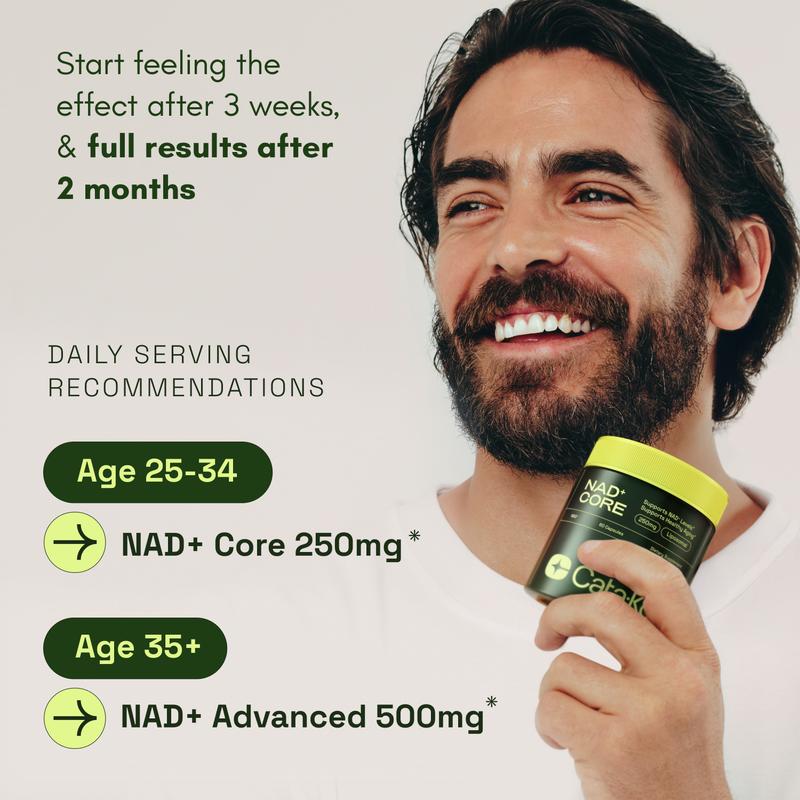 Cata-Kor 250 mg - NAD+ Supplement for Skin Aging Support, Energy, and Focus