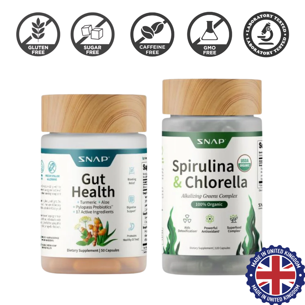 Gut Health Bundle - Snap Supplements - Gut Health + Spirulina & Chlorella
