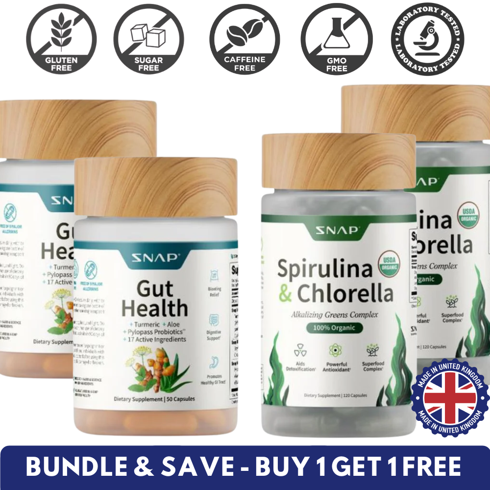 Gut Health Bundle - Snap Supplements - Gut Health + Spirulina & Chlorella