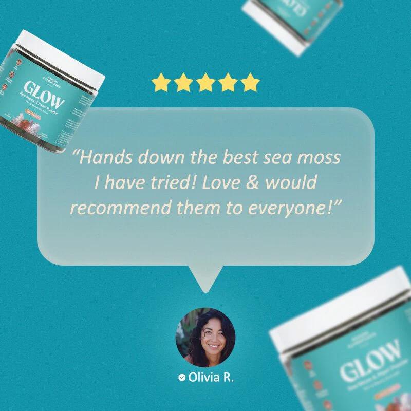 Sea Moss & Pearl Powder Glow Gummies - Supplement for Collagen & Skin - Edible