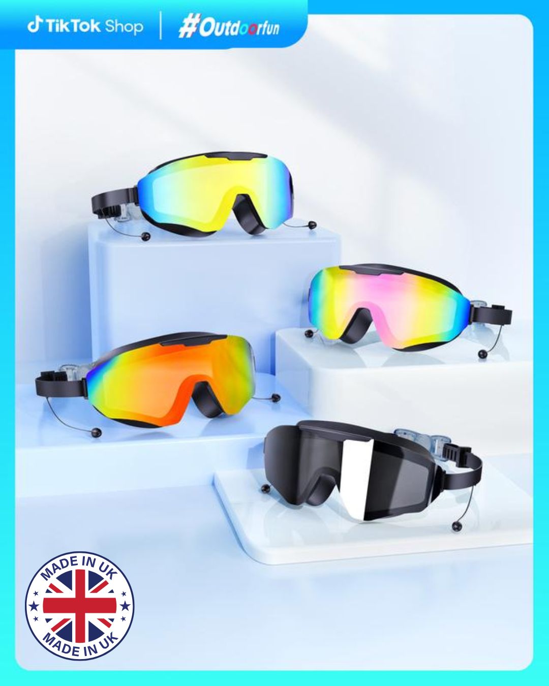 Viyawise Swim Goggles for Adults & Kids - Anti-Fog Full-Coverage