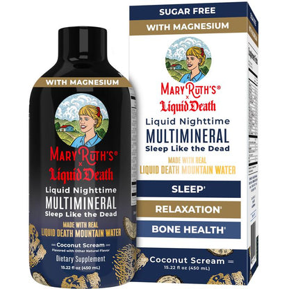 MaryRuth's x Liquid Death Nighttime Multimineral Sleep Supplement