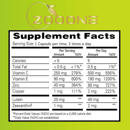zooone- Lutein Eye Vitamins Supplement