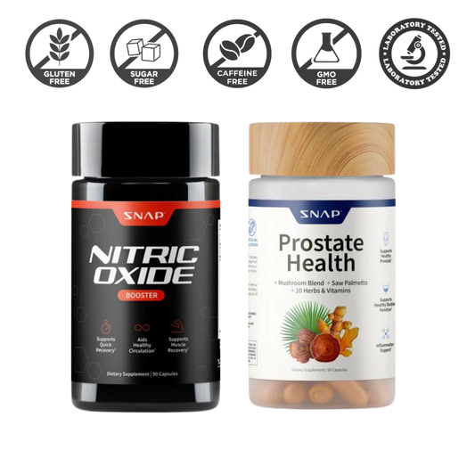 Snap Supplements - Nitric Oxide Booster 90ct + Prostate Health Bundle
