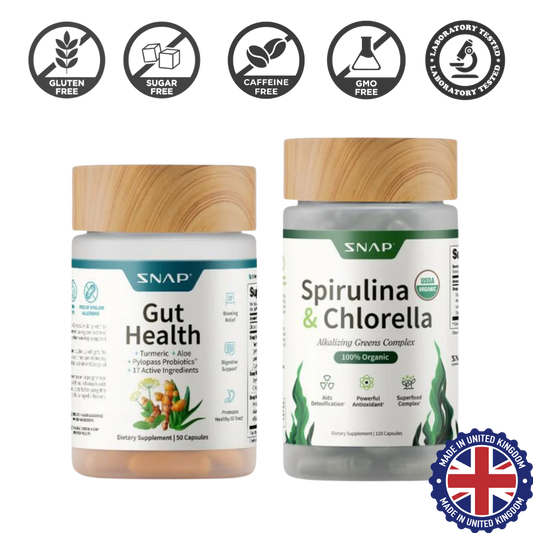 Gut Health Bundle - Snap Supplements - Gut Health + Spirulina & Chlorella