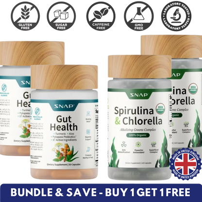 Gut Health Bundle - Snap Supplements - Gut Health + Spirulina & Chlorella