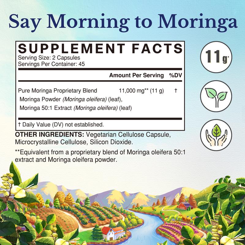 Vitalitown Moringa Capsules 11,000 MG