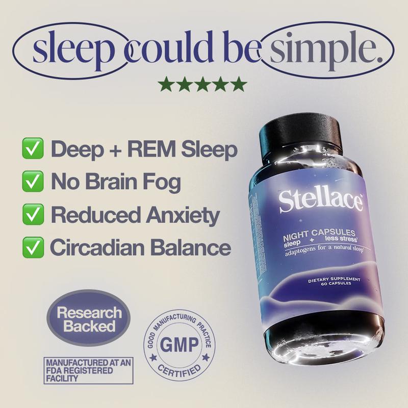 Stellace Night Capsules: Circadian Rhythm Reset Premium Sleep