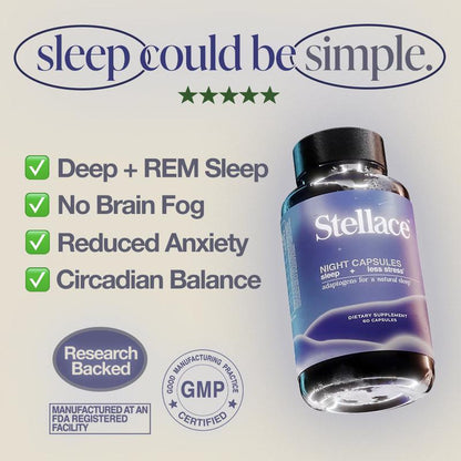 Stellace Night Capsules: Circadian Rhythm Reset Premium Sleep